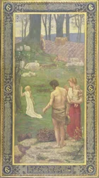 Sainte Geneviève enfant en prière, 1879